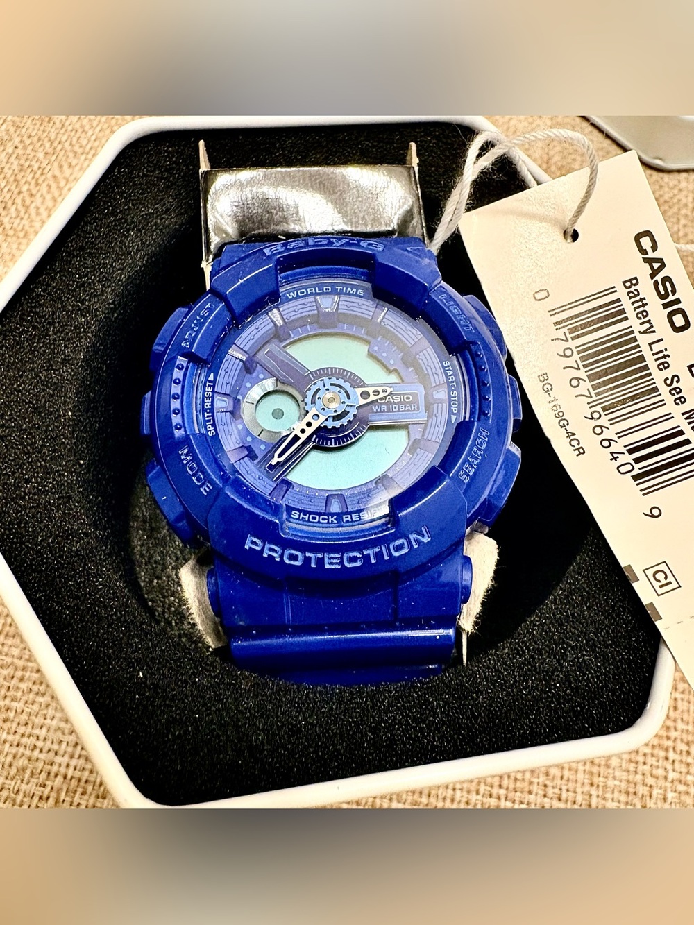 NEW Old Stock Casio Baby-G Blue Y2K Watch w/ Box & Manuals, Tag Attached, Unworn